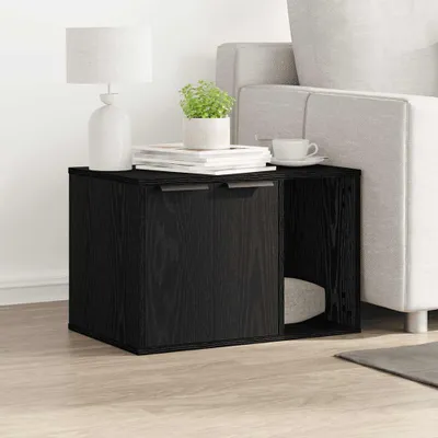 Produktbild von "Schlussverkauf" Katzentoilettengehäuse - Max. Gewicht: 60 kg -  Schwarze Eiche 60x40x40 cm Holzwerkstoff  C15743