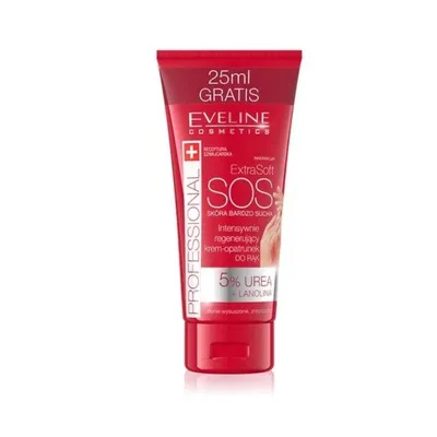 Image de Eveline Cosmetics Extra Soft S.O.S. pommade de soin intensif régénérant pour les mains avec 5% d'urée, 100 ml
