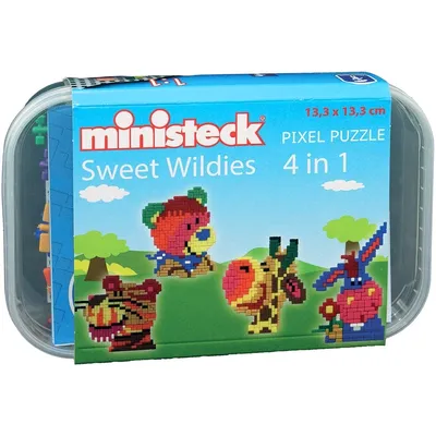 Produktbild von Ministeck Sweet Wildies 4in1 - Plastic Box - 500pcs, 500 Stück(e), 4 Jahr(e), Junge/Mädchen, Kind, Mehrfarbig, Deutschland