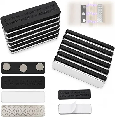 Obrázok produktu pre Magnetické spony na závesy, samolepiace, 24 kusov, na upevnenie závesov