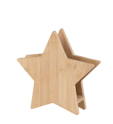Image de Räder Bambus Serviettenhalter Stern 18,5x5x18cm