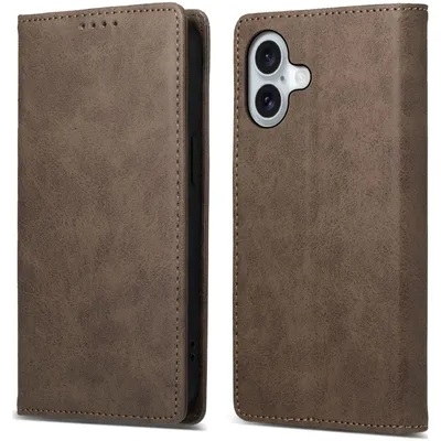 Produktbild von Mobigear Wallet iPhone 16 Hülle Klapphülle Geldbörse - Braun