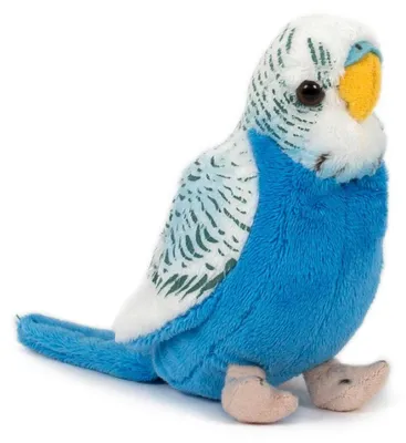 Produktbild von Plüschtier Wellensittich, blau weiß, 13 cm Kuscheltiere Stofftiere Vogel Vögel Sittich Tiere