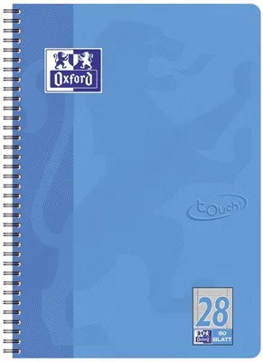 Image de 10x Oxford 400086497 Collegeblock 28 Touch A4+ quadrillé 80 feuilles bleu mer