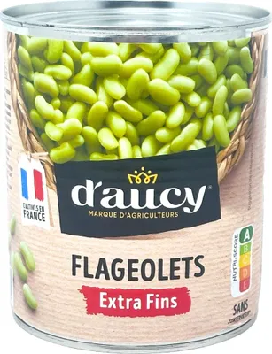Produktbild von d'aucy Flageolets Grüne Bohnenkerne Extra Fein – 400g Dose, zart und vielseitig