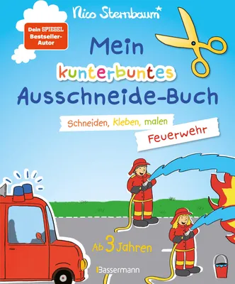 Produktbild von Mein kunterbuntes Ausschneidebuch - Feuerwehr. Schneiden, kleben, malen ab 3 Jahren
