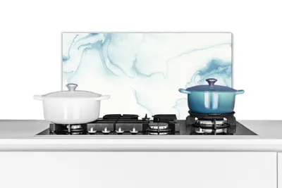 Obrázok produktu pre MuchoWow® Splashback Kuchyňa - Kuchynský backsplash - Ochrana steny pre sporák a drez Mramor - biely - linka 70x30cm Alu-Dibond (alternatíva k