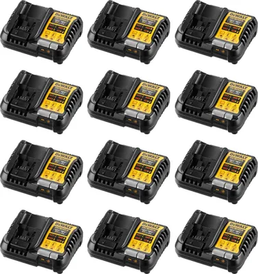Image de Pack de 12 chargeurs DeWALT DCB1104-12 (DCB1104 - 12V 18V)