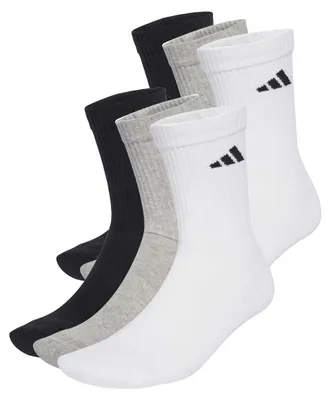 Obrázok produktu pre Pánske a dámske ponožky adidas CUSHIONED CREW, balenie 6 párov, farba: biela/stredne sivá/čierna