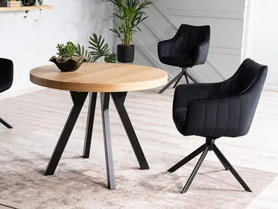 Produktbild von Design Esstisch GS-999 rund Echtholzfurnier ausziehbar Esszimmer