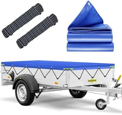 Productafbeelding van Platte Trailerzeil 258 x 136 cm met Zeilkoord