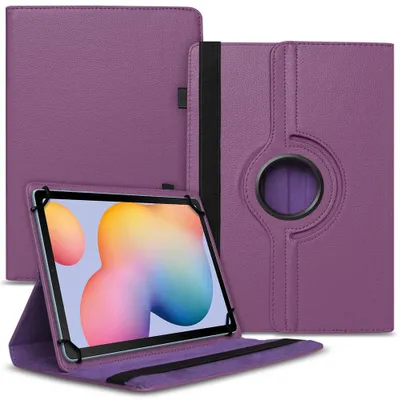 Produktbild von Tablet Tasche Samsung Galaxy Tab S11 S10 S9 S8 S7 FE Hülle 11 Zoll 360 DrehbarFarbe Uni 360 Taschen:Lila