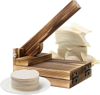Productafbeelding van Knoedel Vorm - Deeg Pers - Snel Deeg Maken - Uniforme Wikkelmaat - Vierkant - Hout