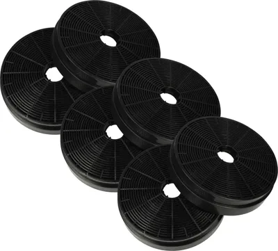 Produktbild von vhbw 6x Aktivkohlefilter kompatibel mit Klarstein 10034112, 10034151, 10034152, 10034301, 10034849, 10035466, 10035467 Dunstabzugshaube - 17,5 cm