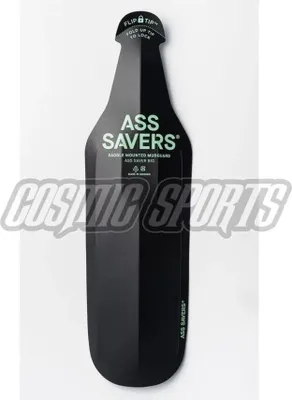Produktbild von Ass Savers ASB-1 Big Spritzschutz Schutzblech hinten schwarz – Flexibler Steckschutz für breite Reifen, ideal für MTB, Gravel & Trekking, einfache Montage ohne Werkzeug