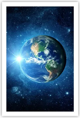 Produktbild von Poster - Poster ohne Rahmen - Erde Universum Sterne Galaxie - 61x91,5 cm - Wand Bild - Wanddeko - Wandbilder - Kunstposter - Wandposter - Bilder - Kunstdruck - Wandbild - P2XPA61x91-2943