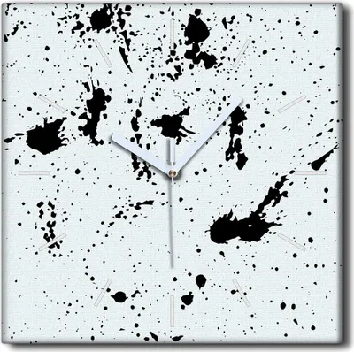Produktbild von Coloray Uhr auf Leinwand 30x30 cm Wand Uhr Dekoration Wohnzimmer Segeltuch weiße Zeiger -Kunst Temperkunst