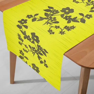 Produktbild von DecoHomeTextil Tischläufer Miami Tablerunner Sunrise Grün , wind- und wetterfest, UV-beständig, verrottungsfest 40 cm x 1800 cm