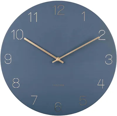 Produktbild von Karlsson – Wanduhr-Anhänger mit gravierten Zahlen – Dunkelblau