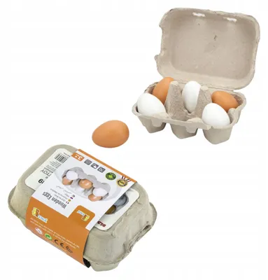 Produktbild von Viga Holzeier 6 Stück Spielküchenzubehör Geschenk