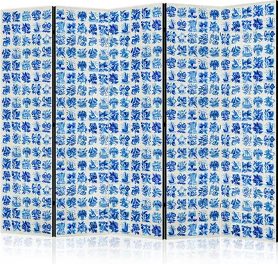 Obrázok produktu pre Jednostranné plátno Pozadia a vzory 225x172 cm 5-dielne modré