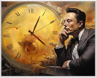 Produktbild von Wallario Wandbild Zeitgedanken, Größe: 40,30 x 50,30 cm, Poster mit weißem Aluminiumrahmen