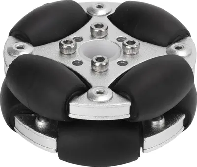 Produktbild von 48 mm doppeltes, omnidirektionales Rad aus Aluminiumlegierung mit einer Belastung von 3 kg für Roboterwettbewerbe