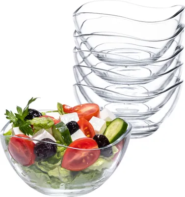 Produktbild von spar-home Dessertgläser 215ml 6er Set - Müslischalen Glas Glasschüssel Snackschale Müslischale Salatschüssel Dessertschalen Servierschalen Eisschale