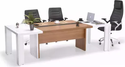 Obrázok produktu pre Rokovací stôl Konferenčný stôl Rokovacie stoly drevo 220x110cm
