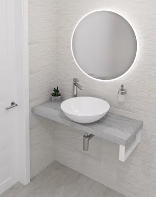 Produktbild von Sapho AVICE Waschtischplatte 110x36cm, Stärke 5cm, Eiche Altweiß
