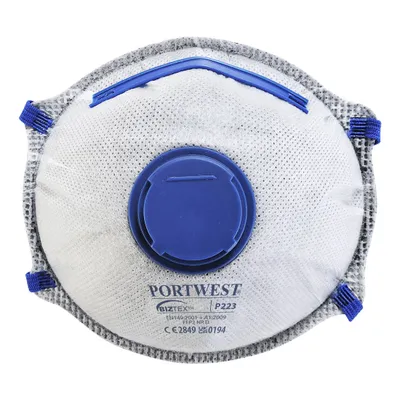 Imagen del producto de Mascarilla semifacial FFP2 con filtro de carbón activado, que cumple con la normativa Dolomit - Color blanco