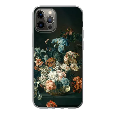 Produktbild von MuchoWow® Handyhülle Schutzhülle Hülle für iPhone 12 Pro Stilleben mit Blumen - Alte Meister - Kunst Silikon Softcase Handy Hülle - Abdeckung