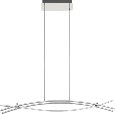 Produktbild von EGLO LED Pendelleuchte Nevado, 3 flammige Hängelampe, Hängeleuchte aus Aluminium und Kunststoff, Esstischlampe, Wohnzimmerlampe hängend in Chrom, Weiß