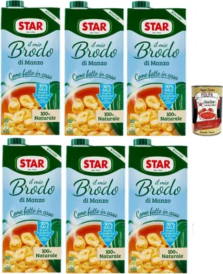 Produktbild von 6x STAR Il Mio Brodo di Manzo Brühe 1L Gluten- und glutamatfrei + Italian Gourmet Polpa 400g gratis