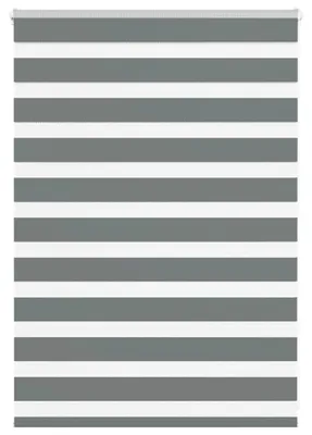 Zdjęcie produktu dla vidaXL Podwójna roleta ciemnoszara 95x100 cm Szerokość materiału 90,9 cm Poliester