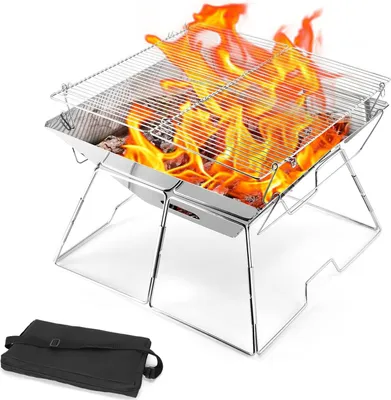 Produktbild von Portable Grill - Camping Vorbereitung - 1 Stück - Edelstahl