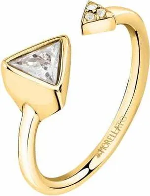 Image de Élégante bague ouverte dorée Trilliant SAWY07 - Circonférence : 56 mm.