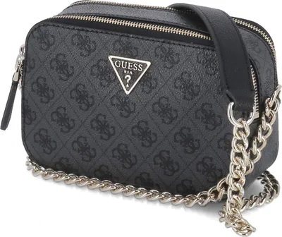 Produktbild von Guess Damen Camera Bag/ Schultertasche/ Umhängetasche NOELLE Schwarz Kunstleder -