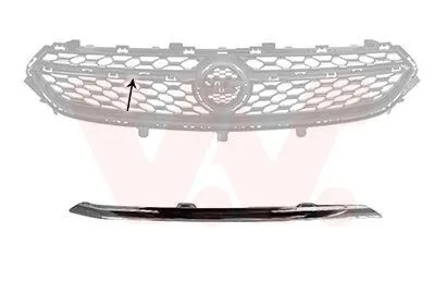 Produktbild von VAN WEZEL Kühlergrill-Zierleiste 3805512 Vorne Rechts für OPEL Corsa F
