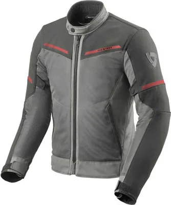 Zdjęcie produktu dla Tekstylna kurtka motocyklowa Revit Airwave 3, szary/czerwony, XS