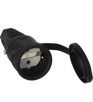 Produktbild von Brennenstuhl 1082050020, Typ F, Schwarz, Gummi, IP54, 230 V, 16 A