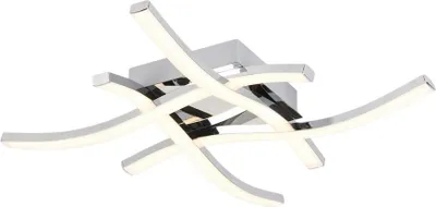 Zdjęcie produktu dla Lampa sufitowa LED Bradox 22W 3500K 1760lm tworzywo sztuczne chromowana wym:7x45x45cm IP20 Reality