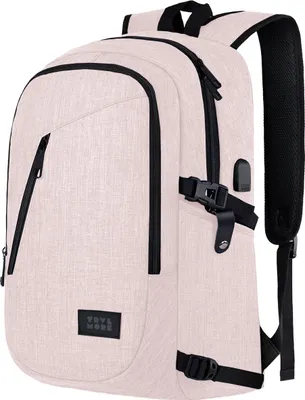 Produktbild von TRVLMORE 25L Rucksack - Rucksack mit 15,6 Zoll Laptopfach - Schulrucksack - Spritzwassergeschützt - Herren und Damen - Jungen und Mädchen - Rosa