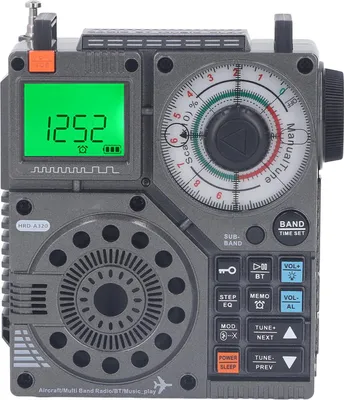 Zdjęcie produktu dla Radio wielopasmowe Obsługa Bluetooth Karta pamięci Alarm SOS Odbiornik radiowy pasma lotniczego z latarką na wypadek sytuacji awaryjnej