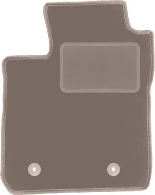 Produktbild von Fahrerfußmatte Velours beige passend für Ford EcoSport MK2 (2012-2017, Crossover) – mit Befestigungen – passgenau