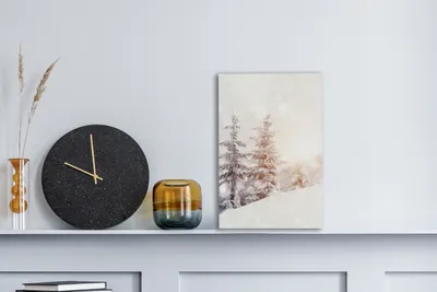 Produktbild von MuchoWow® - Leinwandbilder - Baum - Schnee - Winter, Wandbild, Wanddeko Bilder Wohnzimmer, 20x30cm