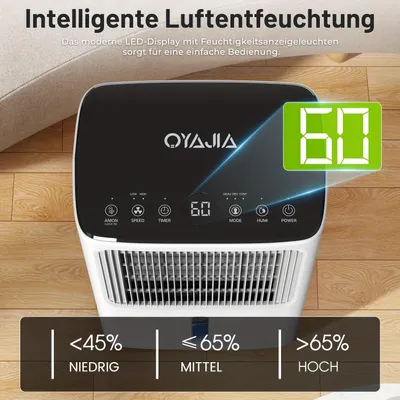 Image de Déshumidificateur - Déshumidificateur d'air - Absorbeur d'humidité - Éliminateur d'humidité - Séchoir à linge - Capacité de 16 litres