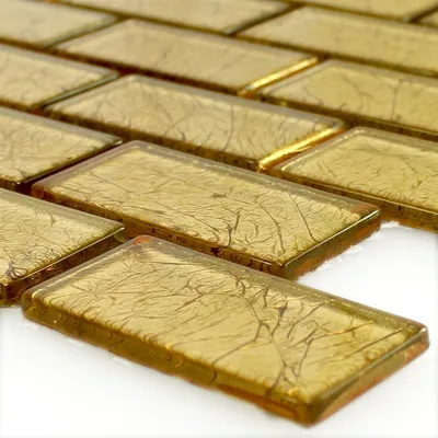Produktbild von Glasmosaik Fliesen Sophia Gold Brick