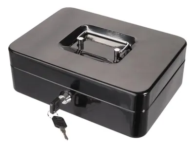 Immagine prodotto di Cassetta per contanti - Con vassoio per monete in euro - 18 X 25 X 9 cm