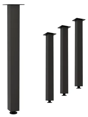Produktbild von HAGO24 Tischbeine Set 4 Stück Möbelfuß Stahl Industriell 8x8cm höhenverstellbar 90cm Couchtischbank DIY Tischgestell Schraubfüße I-Design